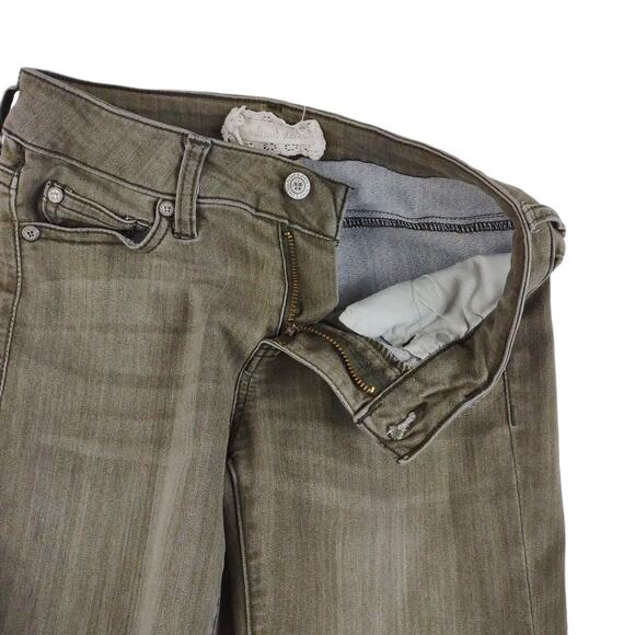 ALTAR'D STATE Gray-Green Low Rise Stretch Skinny Jeans Women's Jr Sz 25/1 - Picture 3 of 6